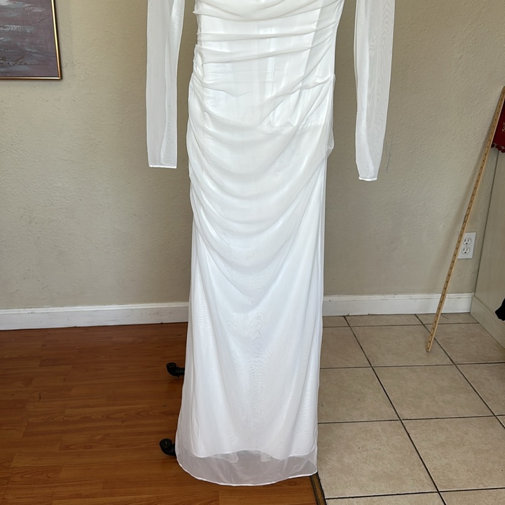 HOUSE OF CB M D-DD  'Katarina' White Maxi Dress‎ NWOT size M - Picture 8 of 17